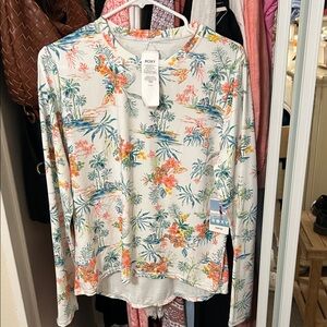 Roxy Tropical Print Long Sleeve Shirt